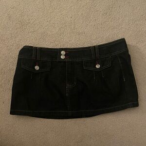 Navy Denim Mini Skort